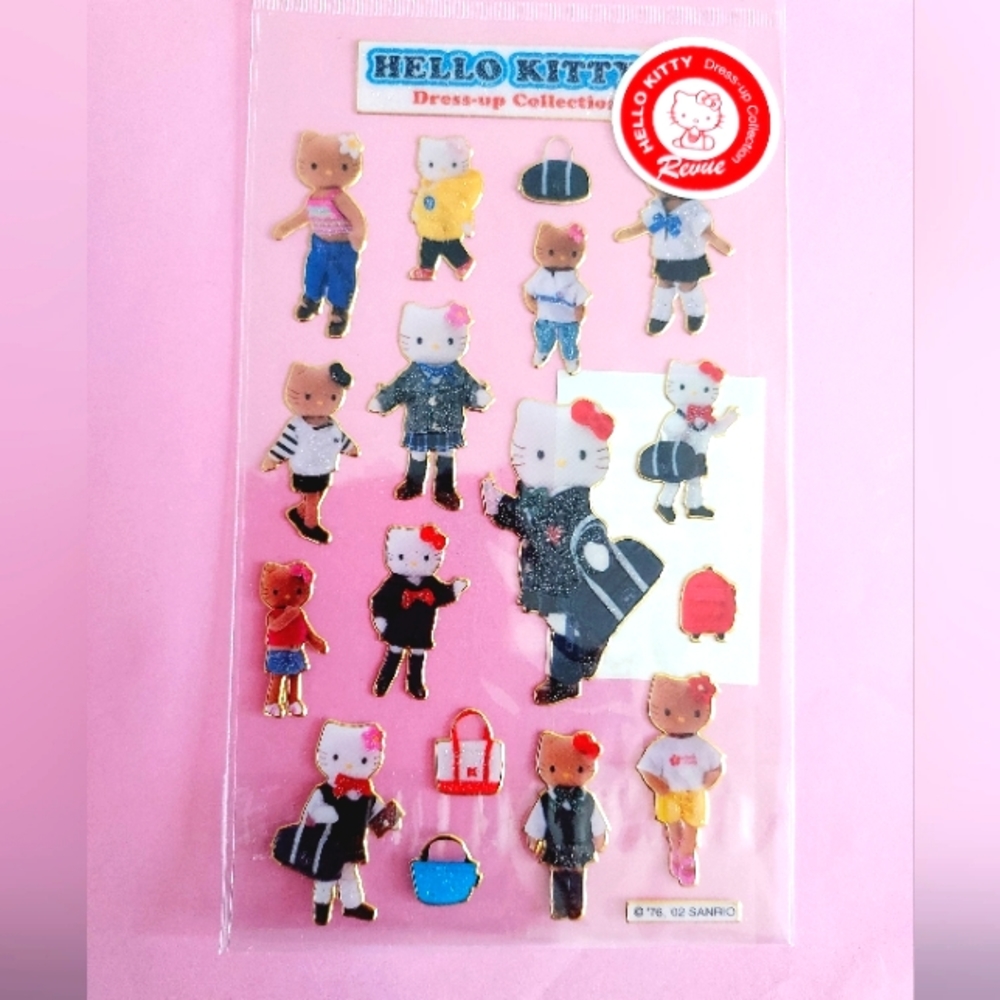 Sanrio 2002 Hello Kitty dress up collection stickers Rare new - Picture 7 of 7